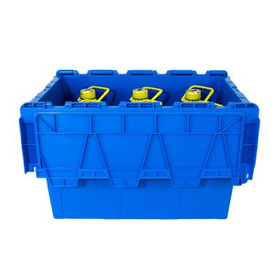 China Transport Solid Items with Customized Color Plastic Moving Crate and Lid for sale