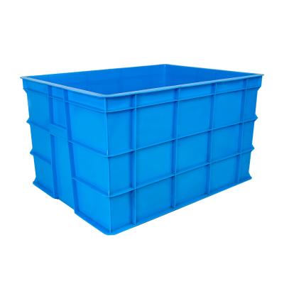 China Caja de plástico azul resistente y apilable para el almacenamiento organizado de cajas de pan en casa en venta