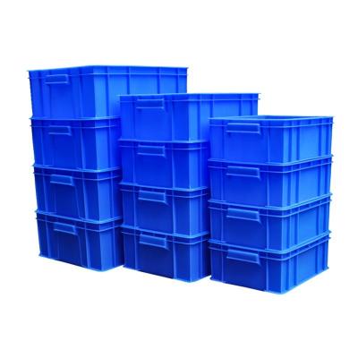 China Efficiently Designed Solid Box Style Plastic Folding Pallet Crate with Attached Lids for sale