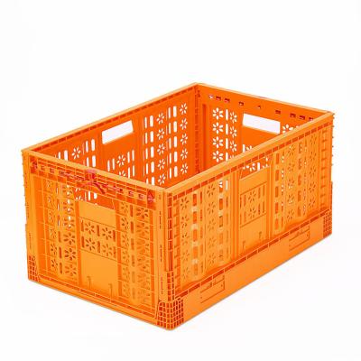 China Caja plegable con ventilación plegable de plástico de grado alimenticio para logística apilada en venta