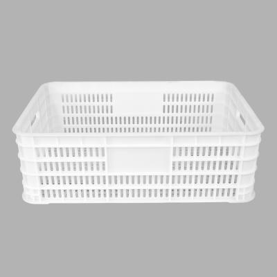 China 600x400x200mm Vented Plastic Basket for Convenient Supermarket Storage and Shipping for sale