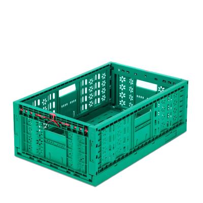 China Plastic Storage Basket Large Mesh Vegetable Collapsible Basket with Customized Logo for sale