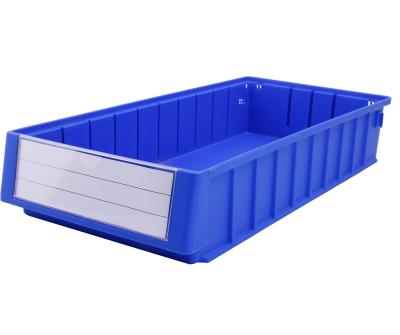 China Stackable Plastic Bin with Partition Industrial Plastic Storage Rack Solid Box Style for sale