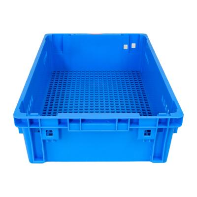 China Supermarket Customized Logo Food Grade Stackable Plastic Crate for Bread and Food for sale