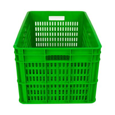 China Gepersonaliseerd logo Plastic Fruit Shopping Basket Opvouwbare krat voor tomatenopslag Te koop