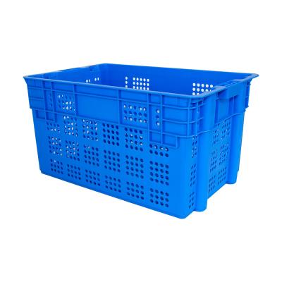 China Caja sólida de 600x400x310 mm de grado alimenticio y caja de vegetales de plástico apilada para almacenamiento seguro en venta