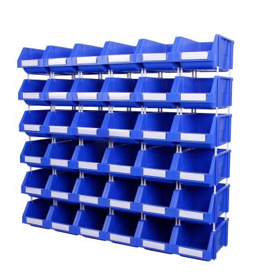 China PP Storage Container Heavy Duty Plastic Hanging Shelf Bin for Stacking Tools in Storage for sale