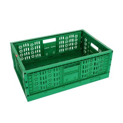 China PE/PP Foldable Collapsible Harvesting Crate Vegetable Basket Heavy Duty Big Plastic Crates for sale