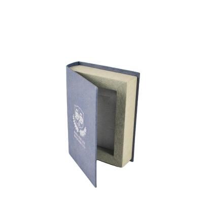 China Handmade Book Form Silver Foil Logo Velvet Insert For Jewelry Magnetic Paper Packaging Packaging for sale