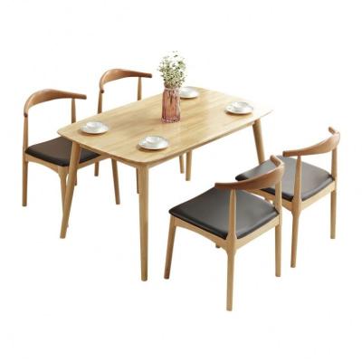 China Hot Selling Sanqiang Modern Design Restaurant Furniture Wooden Outdoor 4 Seats Dining Table And Chair Set for sale