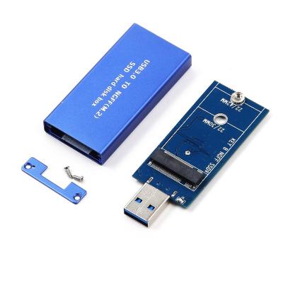 China Aluminum USB3.0 To M.2 NGFF B Key SSD 2230 B 2242 Adapter Card Converter Enclosure Case for sale