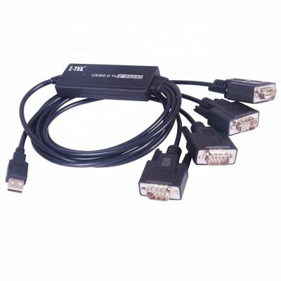 China FTDI CHIP 4 Port USB to Serial RS232 DB9 Adapter Cable 4 Port RS232 to USB 4 Adapter Cable ZE552A USB TO RS232 PORTS CABLE for sale