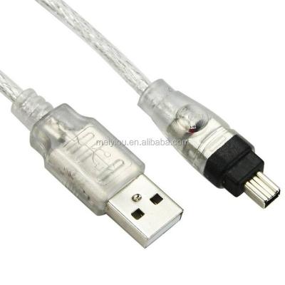 China Desktop USB Male to Firewire IEEE 1394 4 Pin Male iLink Adapter Attach Firewire 1394 Cable for SONY DCR-TRV75E DV for sale