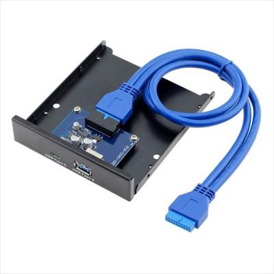 China Desktop USB 3.0 Type-A and USB 3.1 Type-C USB-C Dual Motherboard Port 20 Pin Front Panel for 3.5