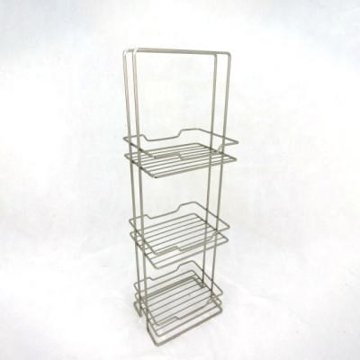 China Hot Selling 25.7*15*75cm Metal Shelf Stable Corner Line Four Corner Line Stable Type 25.7*15*75cm Standing 3 Shelves Rack for sale