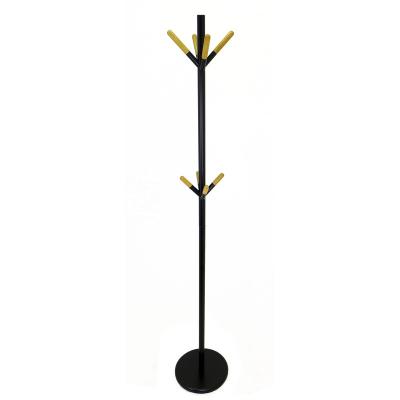 China (Others) 33*33*190CM Adjustable Two Layers 8 Black Metal Hooks Holding Coat Hanger for sale