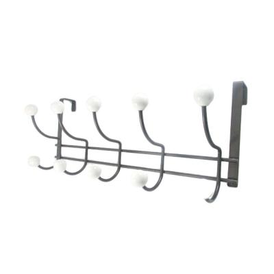 China High quality 45*13*18cm smooth ceramic ball workable over door 5 hooks for towel for sale