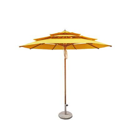 China 2021 Big Sale Double Canopy Top Waterproof Outdoor Beach Umbrella 11ft Modern Aluminum Cantilever Garden Umbrellas Patio Umbrellas for sale