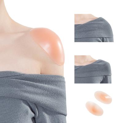 China Soft Anti-Slip Silicone Shoulder Pump Pads Reusable Self Adhesive Shoulder Enhancer Shoulder Pad Unisex for sale