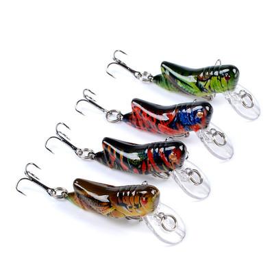 China ABS Plastic Bionic Insect Fishing Lure Grasshopper 3.5g 45mm Minnow Baits Hard Spangle Swimbaits Artificial Bass Carp Pike Fishing Tackle for sale