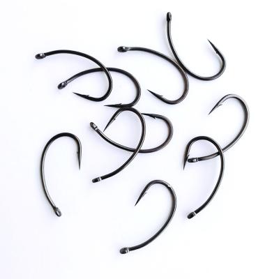 China New 100 Pieces High Carbon Steel Per Set High Quality Hook High Carbon Steel With Round Barbed Hook Carp Hook Fishing Tackle Accessories for sale