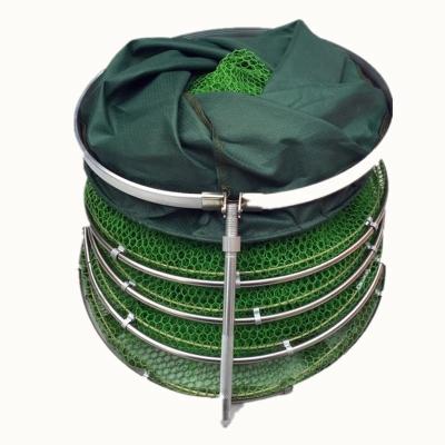 China Multifilament 1.5m/2m/2.5m/3m Fishing Net With Bag Quick-drying Bonded Fishing Trap Nets Foldable Crayfish Traps Carp Fishing Accessories for sale