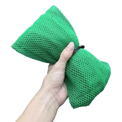 China New Nylon Folding Monofilament Fish Net Bag Thickened Small Live Fish Net Bag Green Package Mouth Fishing Net Bag for sale