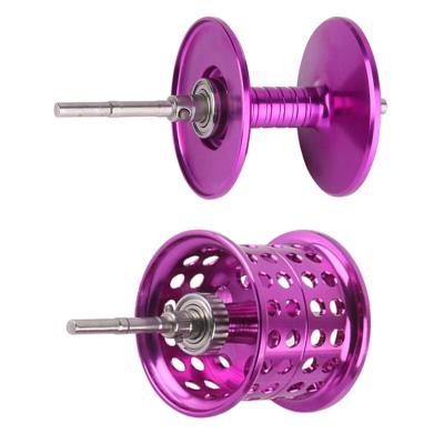 China DIY Straight Purple Bait Cast Fishing Reel Mini Reel Shallow Cast Metal Lightweight Reel for sale