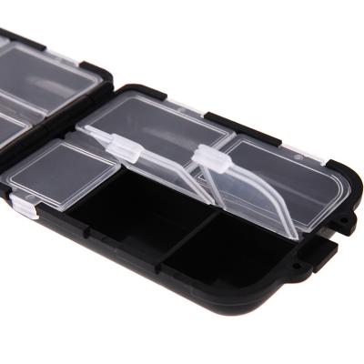 China 10 Grid Mini Plastic Storage Box Fly Fishing Tackle Box Fishing Tackle Spoon Hook Bait Storage Box Fishing Accessories for sale