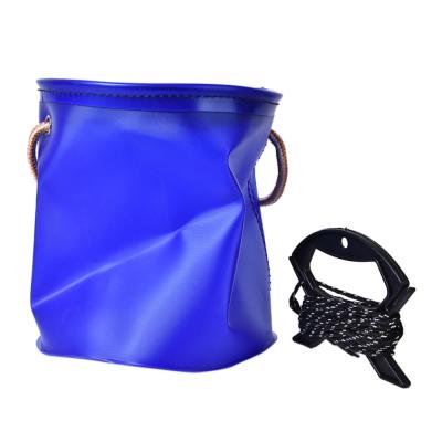 China Wholesale Portable Bucket 1Pcs EVA Outdoor Foldable Canvas Bag Portable Camping Fish Tackles Raising Fishing Bucket Tackle Tools for sale