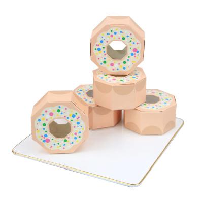 China New Candy Materials Wedding Mate Candy Box Recycled Packaging Polygonal Chocolate Donuts Cookie Cardboard for sale