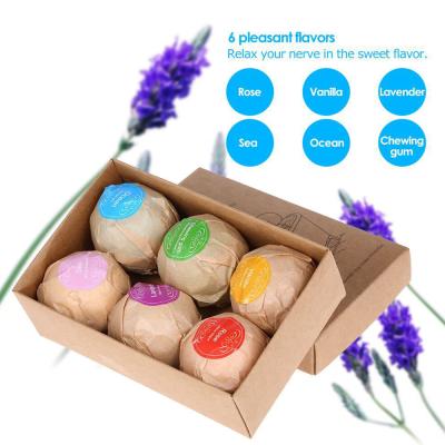 China Moisturize Amazon Color Bath Salt Ball Explosion Bubble Salt Bubble Bath Gift Set Mixed Bath Bomb for sale