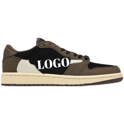 China 2022 New Fashion Style AJ 1 Low Fragment X Travis Sott Shoes Mens Trainers Casual Basketball Shoes Korean Fashion Trendy Sneakers for sale