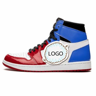 China Korean Style High Quality 1:1 Customized High Top Basketball Shoes Mens Sports Sports Shoes Aj1 Logo Design Make Your Logo for sale