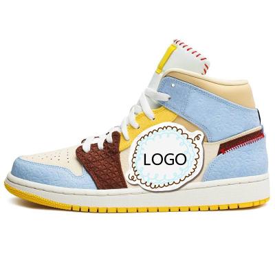 China 2022 Style Retro Men's Korean Good Quality Shoe Brand Logo Design Brand High Top Outdoor Comfortable Breathable Waterproof Sneakers for sale