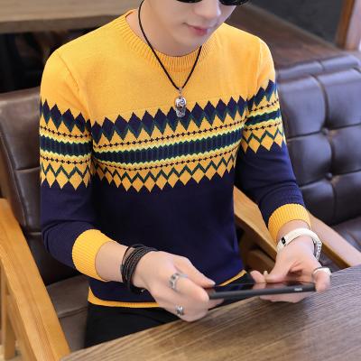 China 2021 Wholesale Custom Vintage Men's Autumn Winter Clothing Crewneck Knitted Anti-wrinkle Men's Sweater for sale