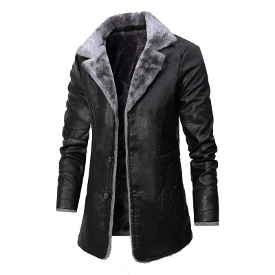 China Wholesale 2021 Custom Made Men's Shearling Jacket Men's Leather Jackets Winter Waterproof Raincoat Fashion for sale