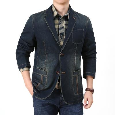 China 2021 Wholesale custom men's breathable jeans casual suit plus spring drop waist fashion solid tops blazers for men for sale