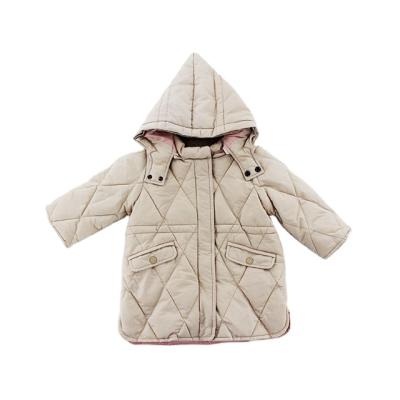 China Reversible Winter Polyfill Windproof Jacket Windproof Jacket Printed Fabric Girls For Kids Clothing OEM Windproof Custom Kids Outwear for sale