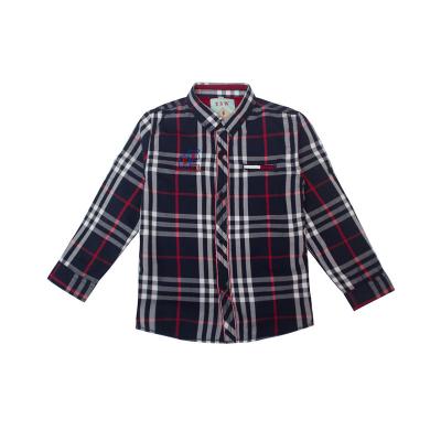 China Wholesale Breathable Boys Plaid Shirt Little Boys Casual Shirts Tops Long Sleeve Kids Clothes Shirt for sale