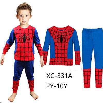 China Breathable Kids Pajamas Kids Superhero Cartoon Printed Cotton Pajamas Sets Boys Long Sleeves Sleepwear for sale