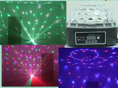 China Crystal Ball LED Effect Light , super bright 6*3W RGBWY Purple led Stage lights for sale