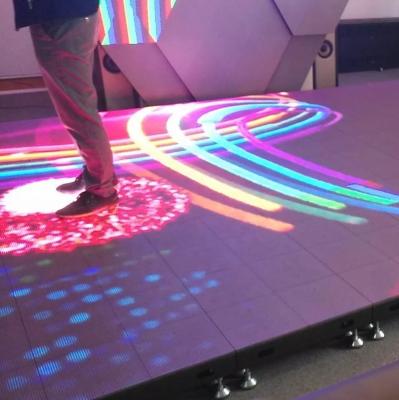 China Indoor Outdoor Semi-Door DJ Booth Bar Dance Floor Led Display Screen Floor Led Screen for sale