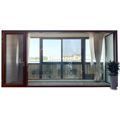 China Front Swing Entrance Anodized Large Double Swing Aluminum Commercial Aluminum Front Glass Shop Door Double Glass Sliding Door for sale