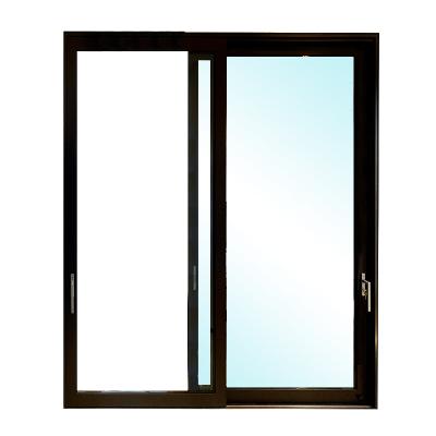 China Hung Interior French Aluminum Sliding Glass Front Doors Internal Glass Sliding Heat Insulation Top Aluminum Doors for Kitchen Entrance for sale