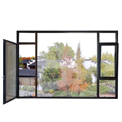 China Swing European Aluminum Window Glass Style Tilt and Turn Window Household Frame Rotating Aluminum Windows for sale