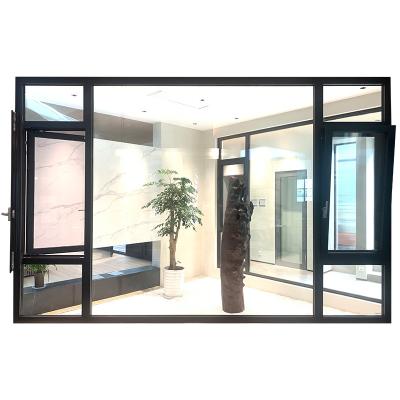 China Swing Aluminum Alloy Glass Casement Sliding Tent Tilt Turn Top Hung Window Double Glazing Tilt Turn Aluminum Windows for sale