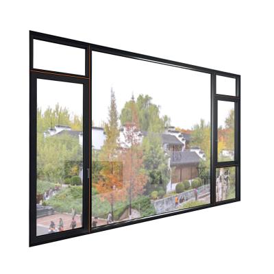 China White Swing Proof Hurricane Low E Triple Glazed Aluminum Turn Casement Windows Double Glazing Aluminum Tilt Windows for sale