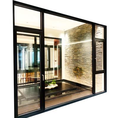 China Thermal Break Aluminum Swing-Out Windows With Fly Screens Aluminum Swing Out Windows With Double Glazing for sale