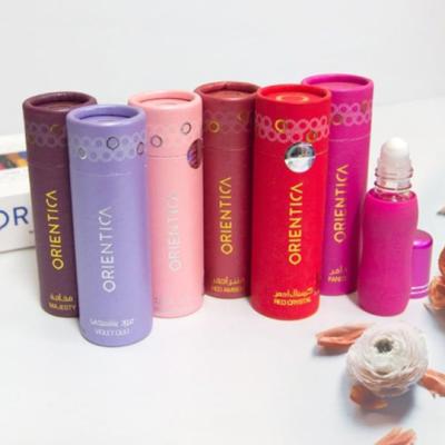 China Recycled Materials Customized Luxury Paper Tube Packaging Box For Essential Oil Perfume for sale